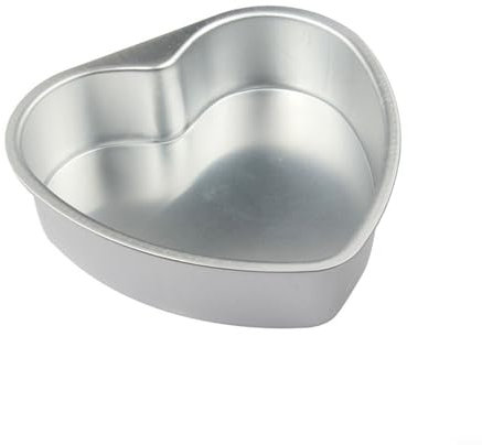 HEBEOT Moule à gâteau profond en aluminium anti-adhésif en forme de cœur avec fond amovible de 7,6 à 25,4 cm (12,7 cm)