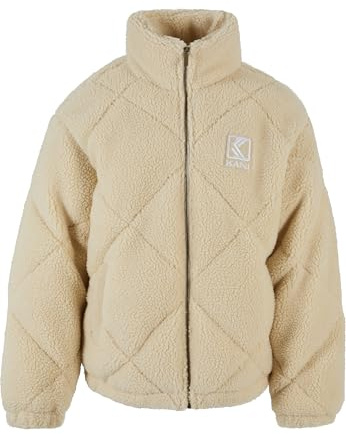 Karl Kani Herren KM224-057-1 KK OG Rhombus Teddy Puffer Jacket cream