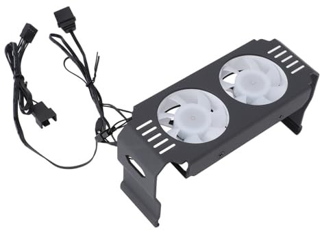 Speicher RAM ARGB Lüfter, Speicherkühlkörper für DDR DDR2 DDR3 DDR4 DDR5 mit Geräuscharmer, Intelligenter PWM Temperaturregelung (BLACK)