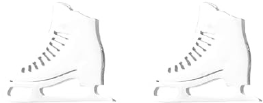 Schlittschuh-Ohrringe, Paar, Silberfarben, 2.5 Centimetres, Kunststoff, Metall
