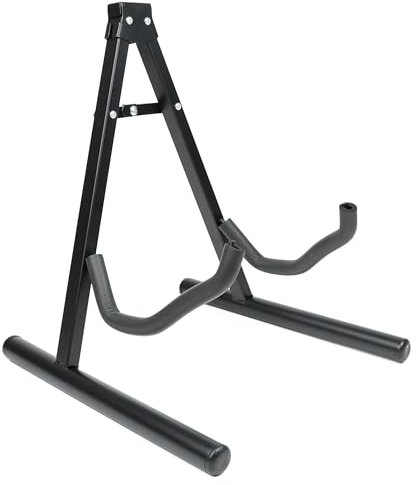 DIVCHI Support de guitare en A, pliable, support de guitare électrique, support de guitare électrique, support universel au sol, s'adapte à toutes les guitares, acoustiques, électriques, basses A