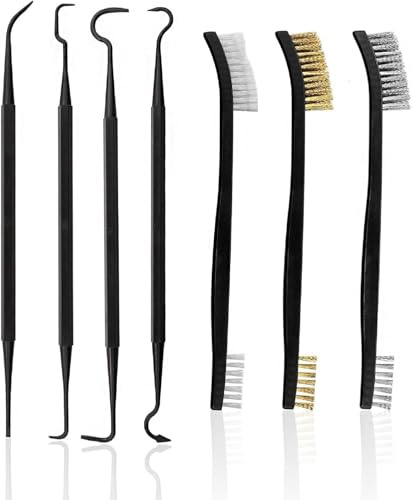 Flycppo Cepillos de Alambre Limpieza Kit,7 Piezas Cepillos Metálicos,Herramientas de Limpieza para Limpiar Escoria de Soldadura y Óxido