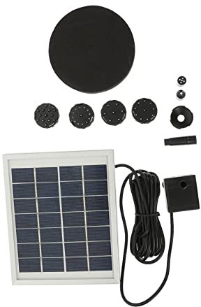 POPETPOP 4 Sätze Brunnen im Freien solarbrunnen solarbrunnem solar sprinkler solarpumpe für bachlauf Springbrunnenpumpe für Pool Poolpumpe Solarteichpumpe solare Wasserpumpe Plastik Black