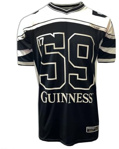 Guinness American Football Trikot (UK, Alpha, M, Regular, Regular, Schwarz, Cremefarben)