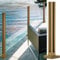 CwccLSH Glass pillar Railing Glass Railing Posts Garden Fence Glass Panel Posts Pool Deck Fence, Square Glass Panel Railing(Mid Post)