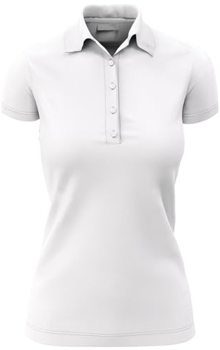 lepni.me Polo Personalizzata da Donna con Foto, Logo o Testo Personalizzato, Oppure Polo Semplice con Bottoni Classici, vestibilità Regolare, Elegante Maglia da Lavoro Senza Stampa