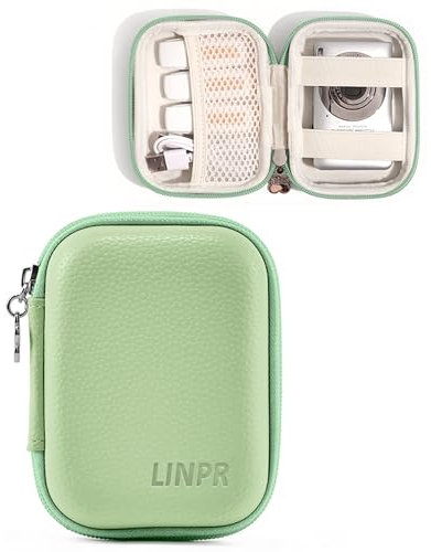 Linpr Étui pour Appareil Photo Numérique Compatible avec CAMKORY/pour Kodak PIXPRO FZ55/pour Lecran/pour VAHOIALD/pour Canon IXUS 285 HS, Étui de Protection pour Appareil Photo numérique (Vert Menthe)