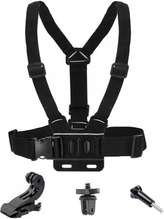 Yoogeer Adjustable Chest Mount Harness for Insta 360 X5 X4 X3 X2 X ACE Pro ONE RS R GO 2 3, Chest Strap Body Mount for Gopro Hero Series and Fusion Max, DJI OSMO Action, AKASO and Most Action Cameras
