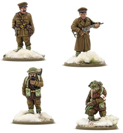Warlord Games British & Canadian Infantry (Winter) HQ - 28mm Scale Resin Miniatures for Bolt Action Highly Detailed World War 2 Miniatures