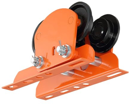 Small Beam Trolley - Double Wheel Manual Crane Tr0lley, Electric Hoist High Load Capacity | Industrial Construction Warehouse Workshop Garage Lifting Equipment | Portable Heavy Duty Troley