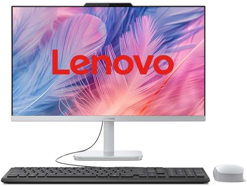 Lenovo IdeaCentre 23.8 Intel 8-Core i3-N305 AIO Ordinateur de bureau avec Office 365, 32 Go de RAM DDR4, SSD PCIe 1 To, FHD tout-en-un 24, WiFi 6, BT 5.2, HDMI, RJ-45, crème, clavier et souris, Win