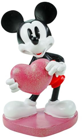Mickey Mouse Gartenfigur in Love Offiziell Disney lizenzierte Dekofigur 20x13 cm - Wetterfeste Disney Gartendeko aus Polyresin für Garten, Balkon, Terrasse & Wohnzimmer - Geschenkidee