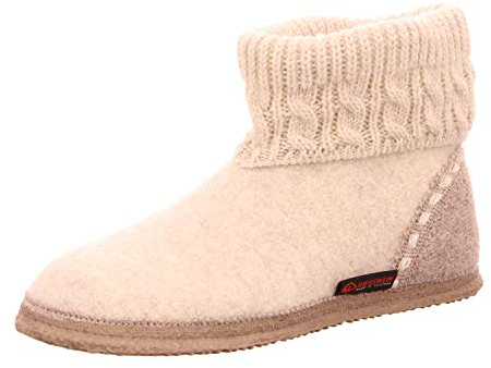 Giesswein Freiburg, Chaussons Montants Mixte Adulte, Blanc (Lamm-Mel.), 36 EU