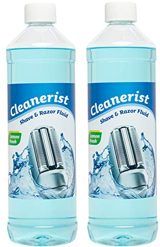 Cleanerist | 2x 1L Scherkopfreiniger Nachfüllflüssigkeit für Braun Clean & Renew (Series 3/5/7/8/9) – Ersatz zum Nachfüllen von 20 CCR Reinigungskartuschen – Rasierer Reinigungsflüssigkeit Lemon Fresh