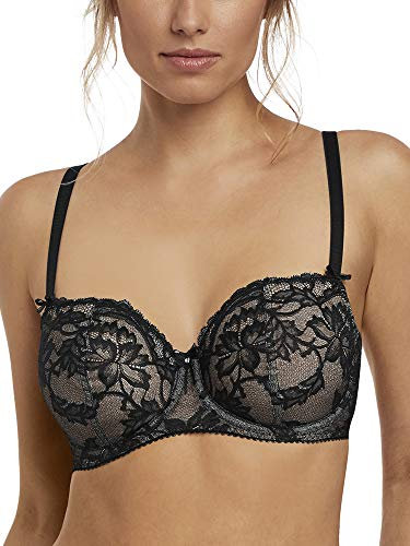 Fantasie Women's Bronte Vertical Seam Underwire Demi Bra, Black, 36D