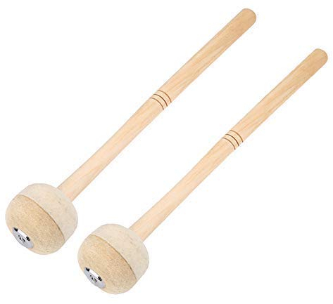 Bass Drum Mallet, Textura de Lana para Comodidad y Control, Palo de Arce, Accesorio de Instrumentos de Percusión, Diseño Ergonómico para Mejor Rendimiento, para Profesionales y Amateurs en Grabaciones
