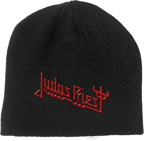 Judas Priest Mütze Beanie Fork Band Logo Firepower Nue offiziell Schwarz One Size