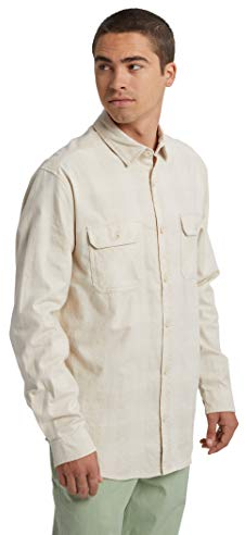 Burton Brighton Herren-Flanell, Creme Heather Buff, Größe S