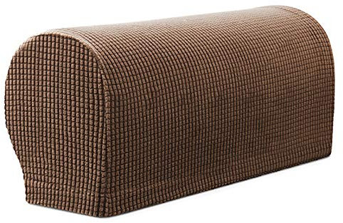 ESRISE Armlehnen-Stuhlbezüge, Stretch-Sessel, Couch, Armlehnenbezug, rutschfest, Spandex, Polyester, Sofa-Stuhl-Armkappen, Schonbezüge für Möbelschutz, 2er-Set (Kaffee)