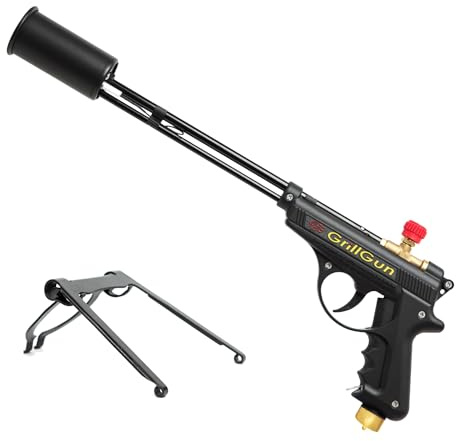 GRILLBLAZER GrillGun Basic Grill Torch & Lighter - Charcoal and Wood Starter - Professional Grilling and BBQ Handheld Blowtorch for Chefs, Men and Women Who Want to Have The Best Tool for The Job