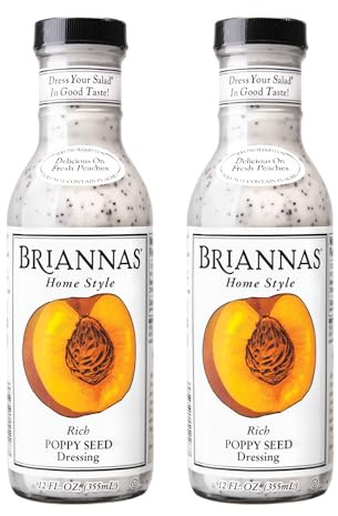 Briannas Home Style Rich Poppy Seed Dressing, Gluten Free, 2 Pack