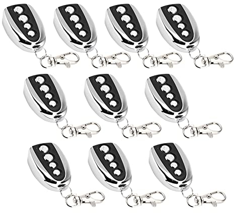 Toröffner Fernbedienung für automatisches Schiebetor, 433 MHz Elektrischer Rolling Driveway Gate Opener Closer Cloning Garage Door Opener Gate Remote Control for Sliding Driveway Security Kit (10 Pcs)