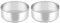 HaWare 6 Inch Small Cake Tin Set of 2, Stainless Steel Deep Round Baking Pan, Roasting Layer Cake Tin for Christams Birthday Wedding, Healthy & Non-Toxic, Mirror Polished & Dishwasher Safe (16cm)