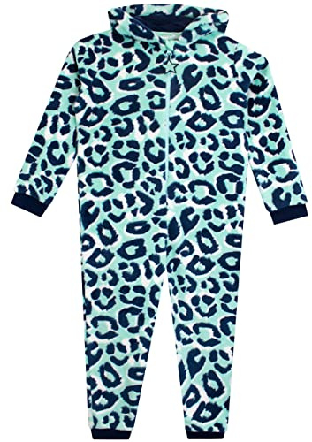 Harry Bear Leopard Onesie Tier | Kuscheliger Overall Kinder | Blau 152