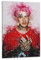 AIPHE Leinwand Bilder Lil Rapper Peep Splash Rotes Poster Wohnzimmer Schlafzimmer Malerei Kunstwerk 60x90cm Kein Rahmen