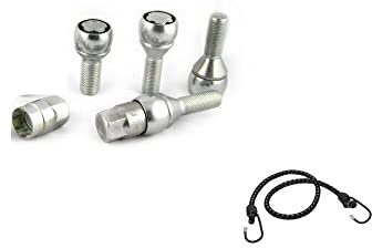 COMPATIBILE CON PEUGEOT 308, Bipper, Partner, 508, 3008, 5008, 208, 2008, e-208, e-2008, 308 2021 2003 in poi (BE8/D) BULLONI ANTIFURTO PER GOMME AUTO BULLONE PER CERCHIO IN LEGA KIT 4 PERNI+2 CHIAVI