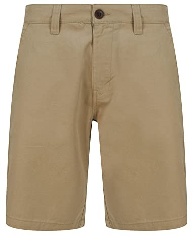 Tokyo Laundry Men's 100% Cotton Twill Casual Chino Shorts Stone