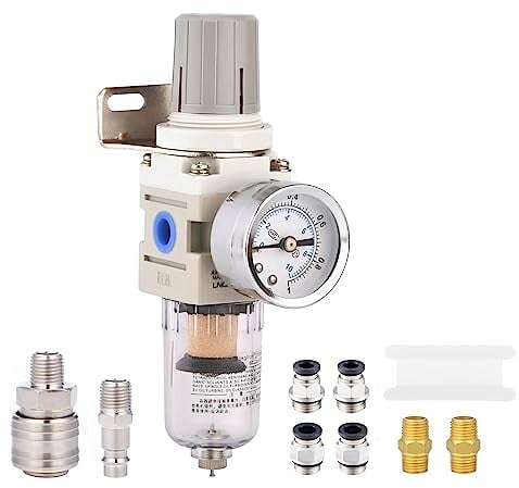 Separatore di acqua compressa riduttore di pressione per compressore, filtro aria compressa da 1/4 pollici con frizione