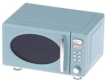 Folpus Dollhouse Oven Miniature Microwave, Pretend Play, 1/12 Dollhouse Accessories for Diorama DIY Micro Landscape Gift Oranments, Blue