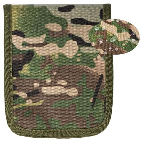 Kleine 10,2 x 15,2 cm Armee-Notizbuchhülle mit Reißverschluss-Organizer, taktisches Allwetter-Notizbuch-Cover und Wander-Tagebuchhülle für A6-Ordner, grünes Camouflage-Notizbuch,