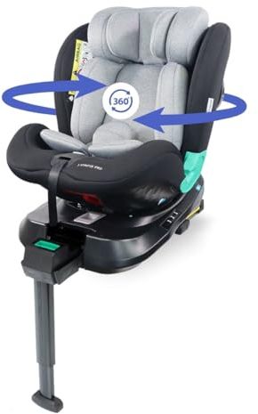 Mobiclinic® kids, Kindersitz, 360° drehbar, Isofix, I-size standard, Gruppe 0/1/2/3, Evolutiv, 0-12 jahren, 5-punktgurt, Sicherheitsstütze, Europäische marke, 3-stufige liegeposition