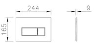 VitrA Root Square 740-2311 Bedienfeld matt schwarz