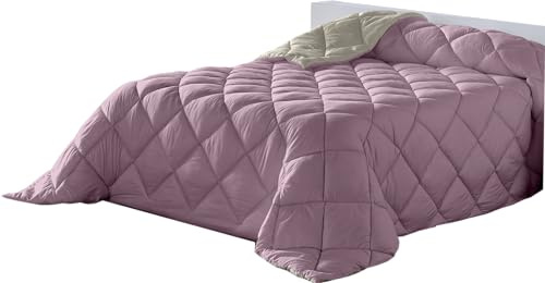 Lucena Cantos - Couette 400 g, 300 x 270, bicolore rose/ivoire