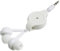 BESTonZON Ohrhörer Einziehbar In-Ear-kopfhörer 3 5-mm-Klinkenstecker Mini-größe Für Mp3-player Cd-Player Weiß