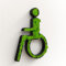 Targhetta per WC con accesso ai disabili, per WC, immagine muschio, colore nero