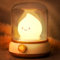 IHALO Nachttischlampe Nachtlicht Baby Dimmbar, kawaii Flammenlose Kerzen Lampe, Deko Schlafzimmer, Stilllicht Nachtlicht kinder Nachtlampe Aufladbar für Geburtstagsgeschenke, Halloween, Weihnachten