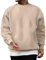 Meilicloth Sweashirts for Men Casual Crewneck Cotton Long Sleeves T Shirt Mens Loose Fit Pullover Sweaters for Mens Sweatshirts No Hood Beige XX-Large