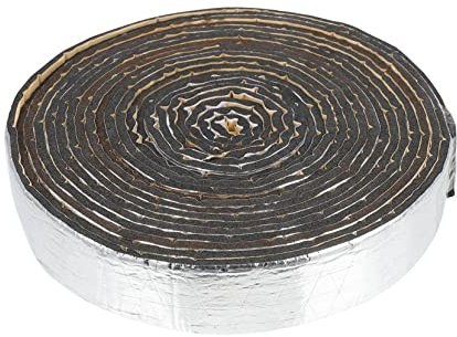 iplusmile 1 Rouleau Coton D'isolation Phonique Bande De Voiture Panneau Insonorisé Pour Moteur Ruban Isolant En Coton Panneau De Réduction Du Bruit Aluminium Double Caoutchouc Black