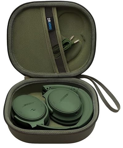 DR·AMIU Hard Case Compatible with Bose QC Ultra, QuietComfort, QC 35,QC 35 II, QC 45, QC45 SE, QC SE Over Ear Wireless Noise Cancelling Headphones, Army Green Travel Bag
