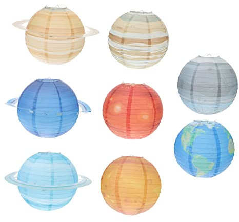 DIYEAH 8Pezzi Carta Tema Spazio Decorazioni Per Compleanno Decorare Design Dei Pianeti