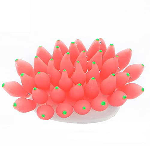 DUBTEDHOU Decorazioni Artificiali per Acquario, Piante Artificiali for Acquario, Confezione da 2, Multicolore, 13x7 cm, in Silicone, for acquari, Coralli e Erba.(Red)