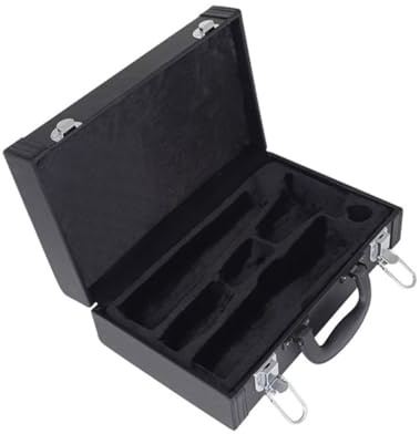 ERINGOGO Portable Clarinet Storage Box Hard Protective Case for Clarinet Carrying Handle Black Musical Instrument Storage Bag