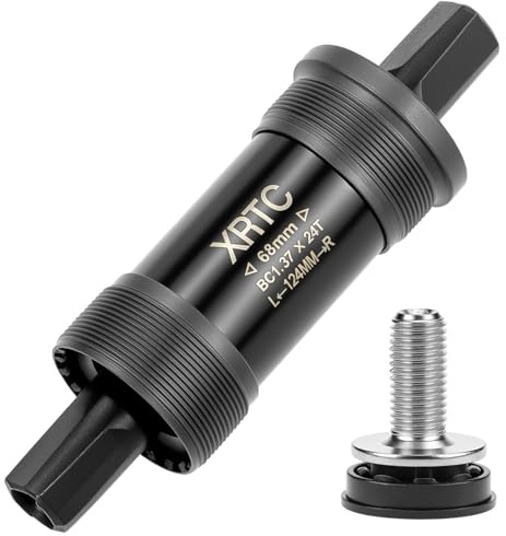 QWORK® Tretlager Fahrrad, Vierkant-Innenlager, BSA-Innenlager