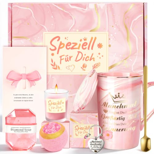 Geschenke für Frauen, Wellness Geschenkset - Geburtstagsgeschenk für Frauen, Mama Geschenk, Geschenk für Freundin & beste Freundin Geschenke, Entspannungs Spa Geschenkkorb