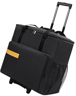 Msioytog Portable Computer Transport Bag Rolling Case for Desktop 24Inch / 27Inch Monitor Box Detachable Moving Trolley Gaming Esports Equipment Organization Box for Desktop