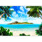 murando Fotomurales autoadhesivo Palmas 245x175 cm Papel Pintado Decoración de Pared Murales Pegatina decorativos adhesivos 3d moderna de Diseno Fotográfico Mar Playa Nube Verde c-B-0271-a-a